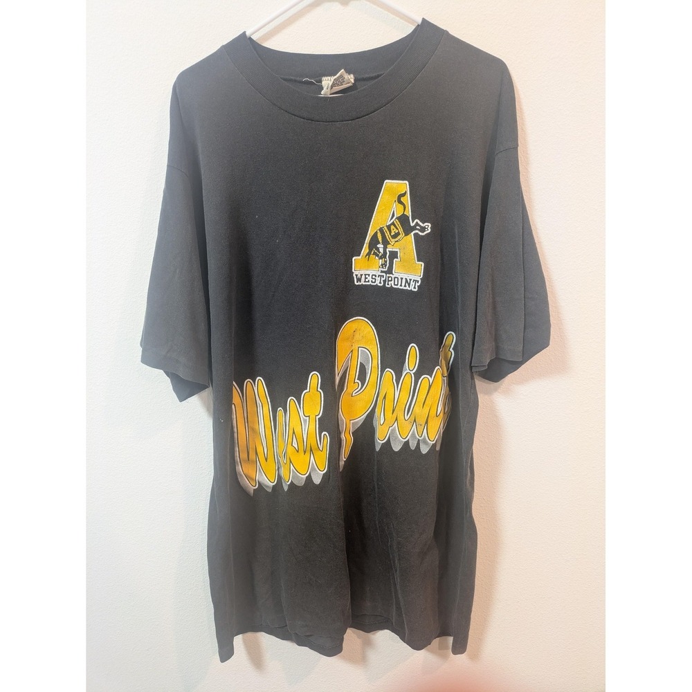 Vintage West Point Shirt Mens One Size Black NCAA College Football Nutmeg 90s